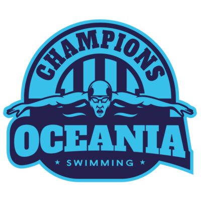 Oceania Champions Swimming logo template Thumbnail